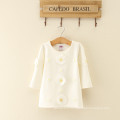 Longue Coton Daidy Bébé Respirant coton Fashion Lady Dress Pour Les Femmes Vêtements Une Pièce filles Femmes Robe Robes Florales blanc